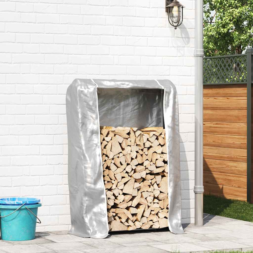Vidaxx support à bois de chauffage avec housse de pluie 100x25x150 cm en acier galvanisé