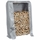 Vidaxx support à bois de chauffage avec housse de pluie 100x25x150 cm en acier galvanisé