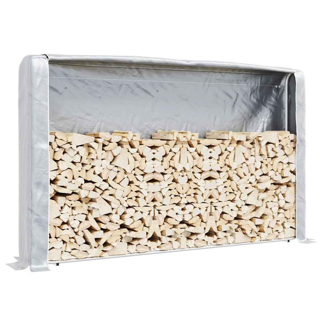 Vidaxx support à bois de chauffage avec housse de pluie 250x25x150 cm en acier galvanisé