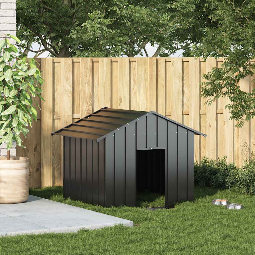 Vidaxxl niche avec toit 131x101x102 cm en acier galvanisé