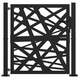 Vidaxl poort met lichtontwerp 100x100 cm staal zwart