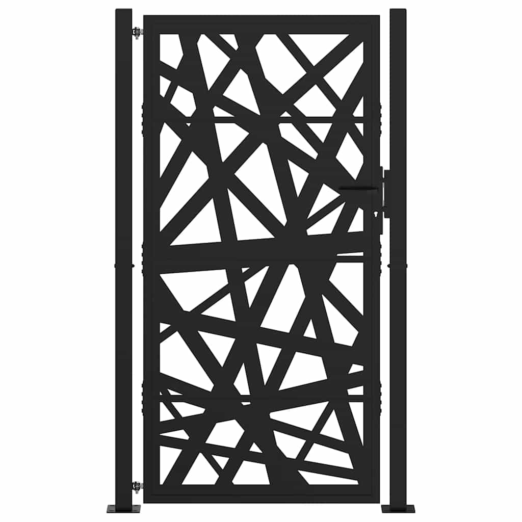 Vidaxl poort met lichtontwerp 100x175 cm staal zwart