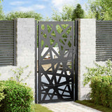 Vidaxl poort met lichtontwerp 100x175 cm staal zwart