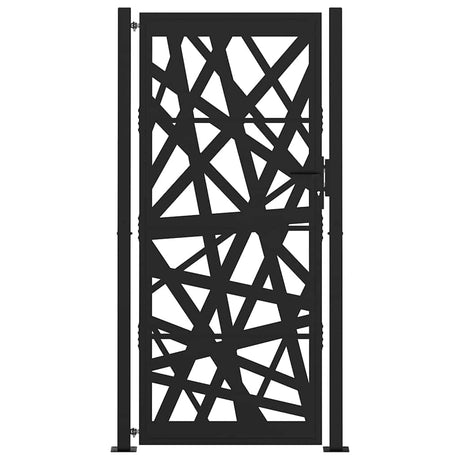 Vidaxl poort met lichtontwerp 100x200 cm staal zwart