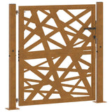 Vidaxl poort met lichtontwerp 100x100 cm weervast staal