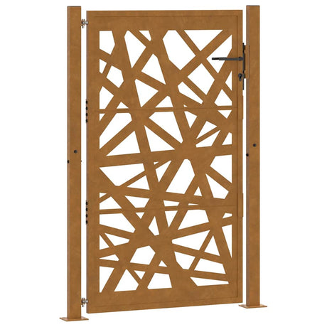Vidaxl poort met lichtontwerp 100x150 cm weervast staal