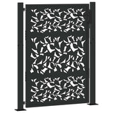 Vidaxl poort met bladontwerp 100x125 cm staal zwart
