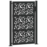 Vidaxl poort met bladontwerp 100x150 cm staal zwart