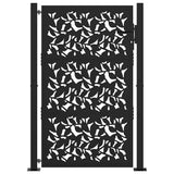 Vidaxl poort met bladontwerp 100x150 cm staal zwart
