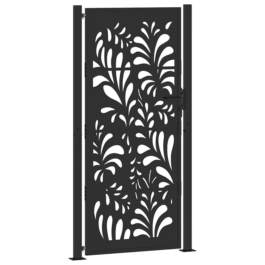 Vidaxl poort met golfontwerp 100x200 cm staal zwart