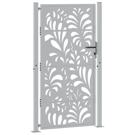 Vidaxl poort met golfontwerp 100x175 cm weervast staal