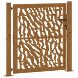 Vidaxl poort met sporenontwerp 100x100 cm weervast staal