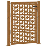 Vidaxl poort met kruisontwerp 100x150 cm weervast staal