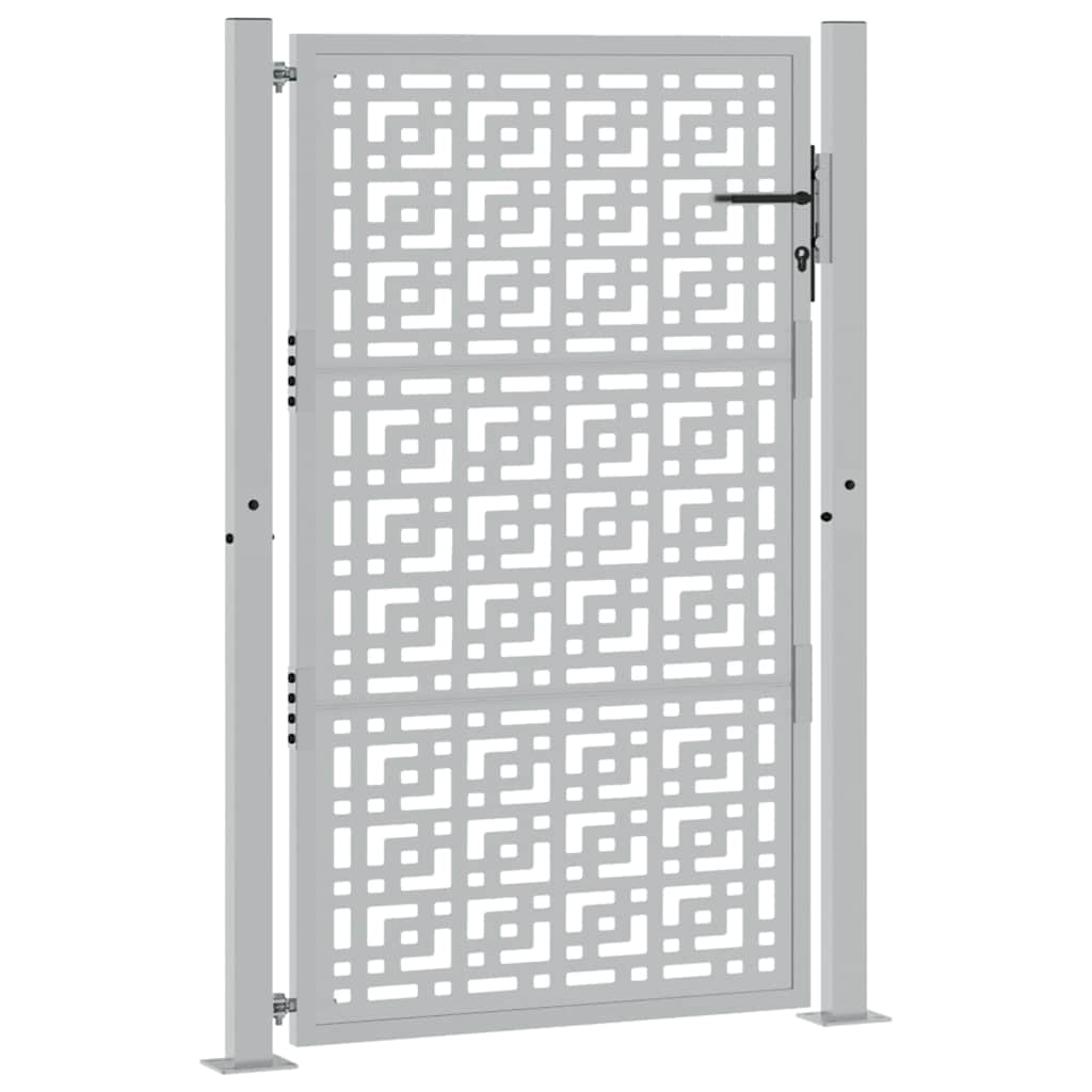 Vidaxl poort met kruisontwerp 100x150 cm weervast staal