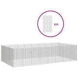 VidaXL Abri pour animaux 24 panneaux 54x100 cm en fer galvanisé