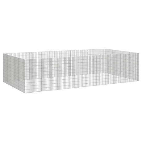 VidaXL Abri pour animaux 24 panneaux 54x100 cm en fer galvanisé