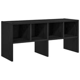 VidaXL étagère à chaussures empilable 89,5x30x40 cm chêne noir