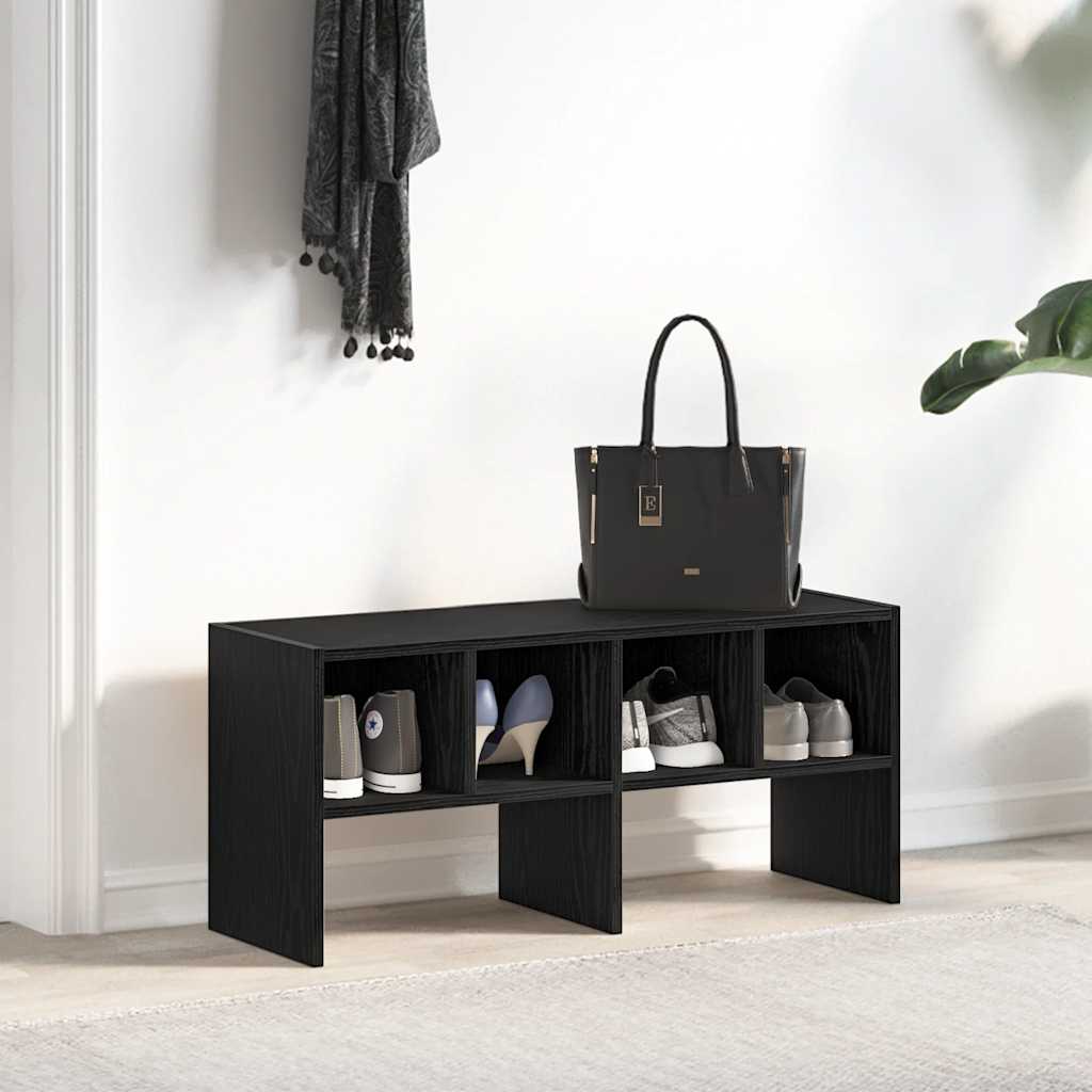 VIDAXL Schermo scarpe IMPLEGGIABILE 89.5x30x40 cm Oak nero colorato