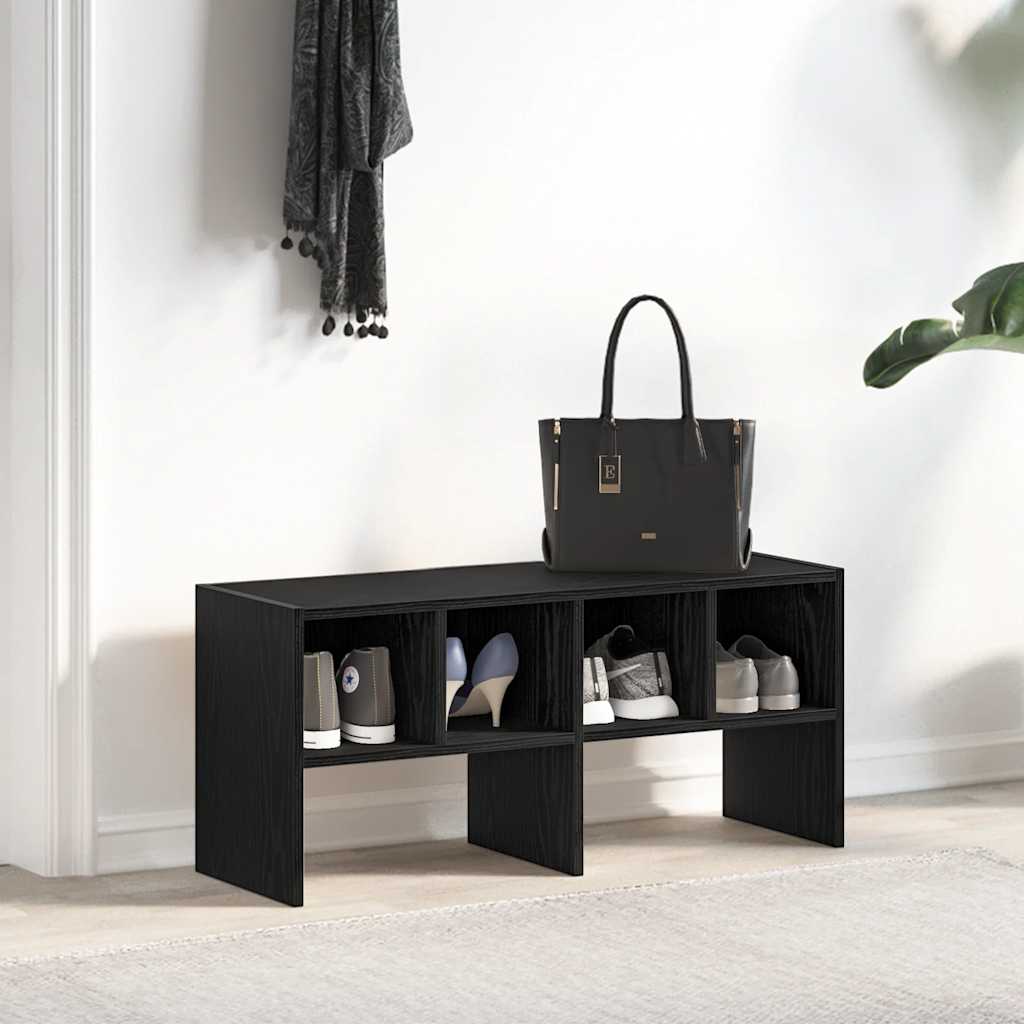 VidaXL étagère à chaussures empilable 89,5x30x40 cm chêne noir