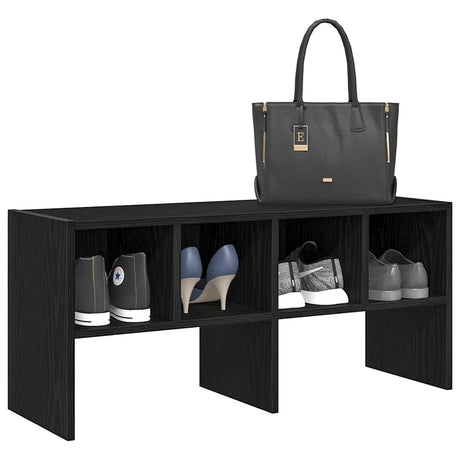 VidaXL étagère à chaussures empilable 89,5x30x40 cm chêne noir