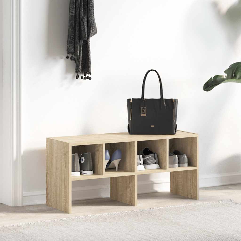 Vidaxl Shoe Rack Stackable 89.5x30x40 cm Sonoma Oak -farget