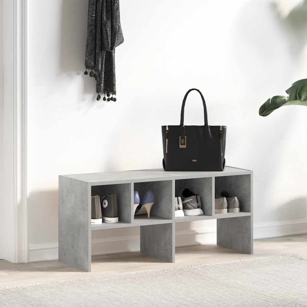 Vidaxx étagère à chaussures empilable 89,5x30x40 cm gris béton