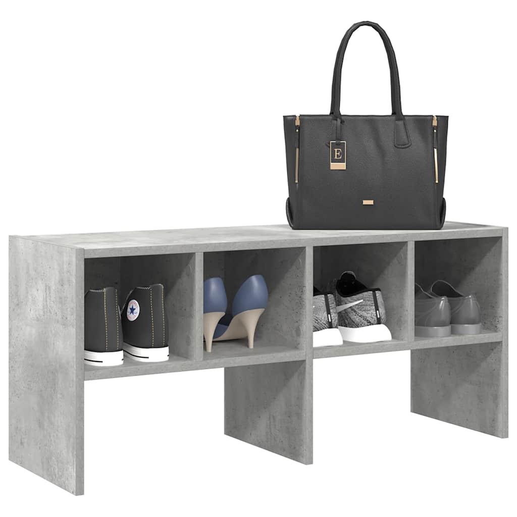 Vidaxx étagère à chaussures empilable 89,5x30x40 cm gris béton