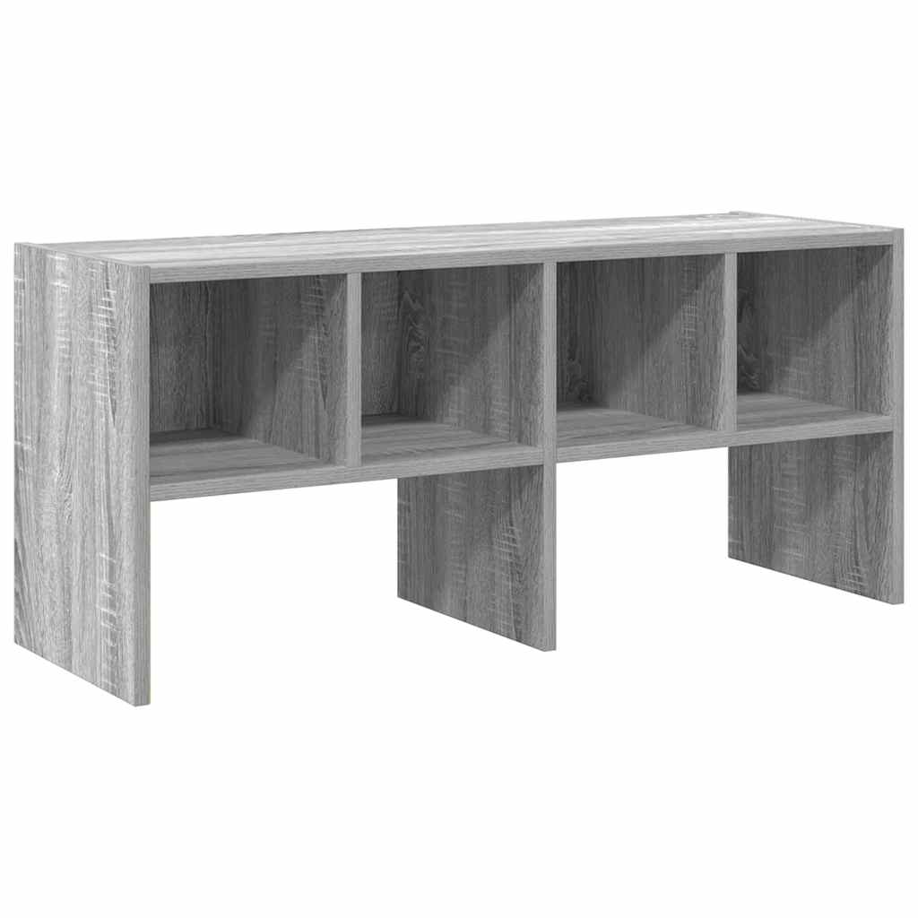 Vidaxl schoenenrek stapelbaar 89,5x30x40 cm grijs sonoma eikenkleurig