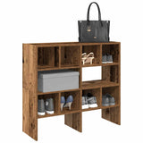 VIDAXL -Schuhregale 2 ST Stapelbar 89,5x30x40 cm altes Holz -geleitet