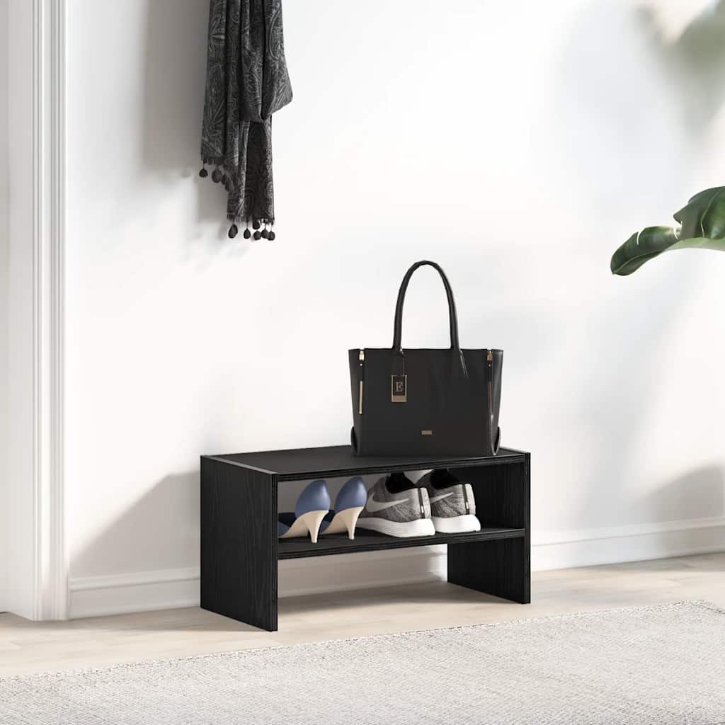 VidaXL étagère à chaussures empilable 60x30x30,5 cm chêne noir