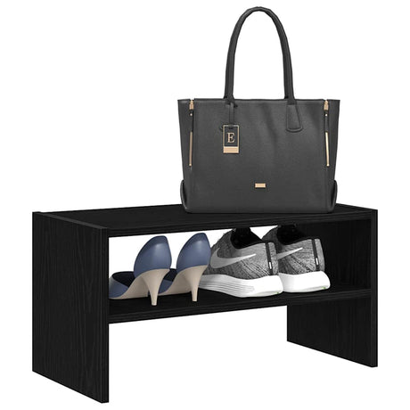 VidaXL étagère à chaussures empilable 60x30x30,5 cm chêne noir
