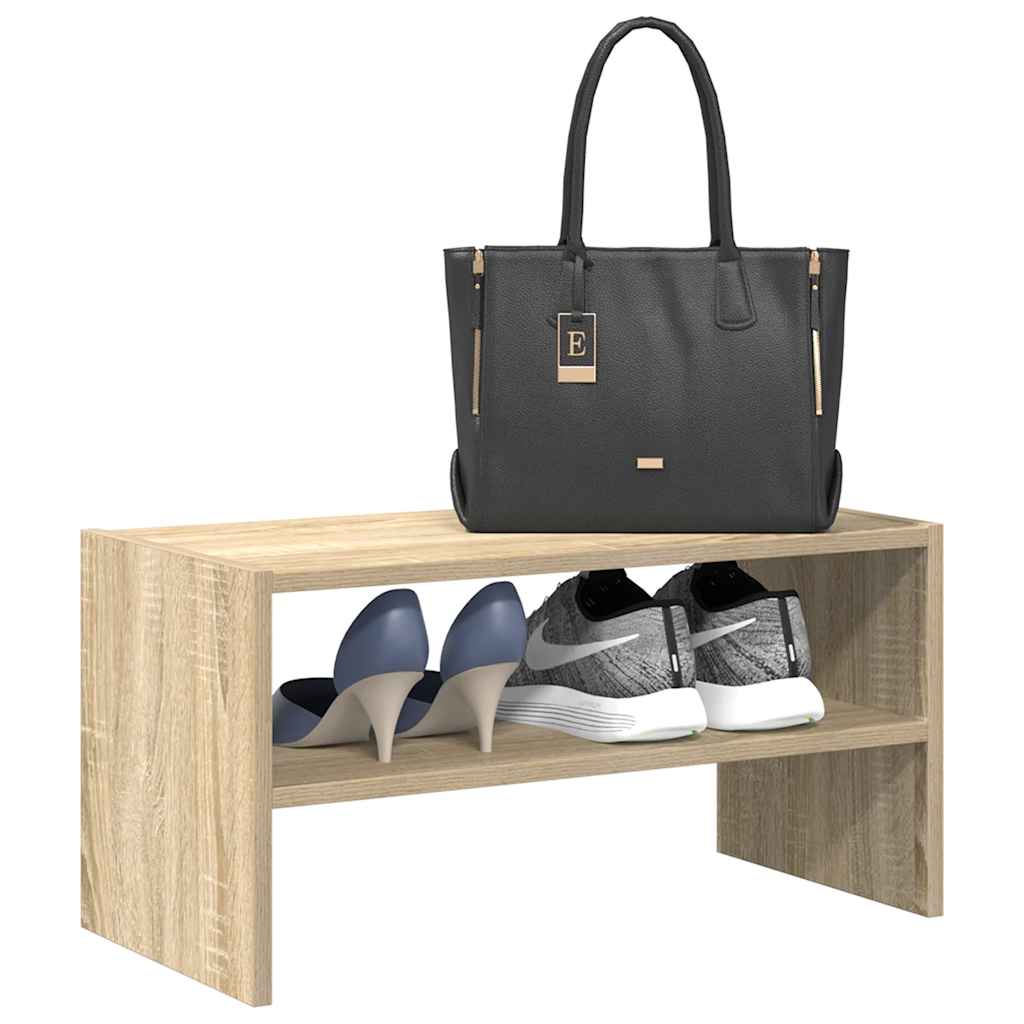 Vidaxl Shoe Rack Stackable 60x30x30,5 cm Sonoma eik farget