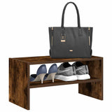 VidaXL étagère à chaussures empilable 60x30x30,5 cm chêne fumé