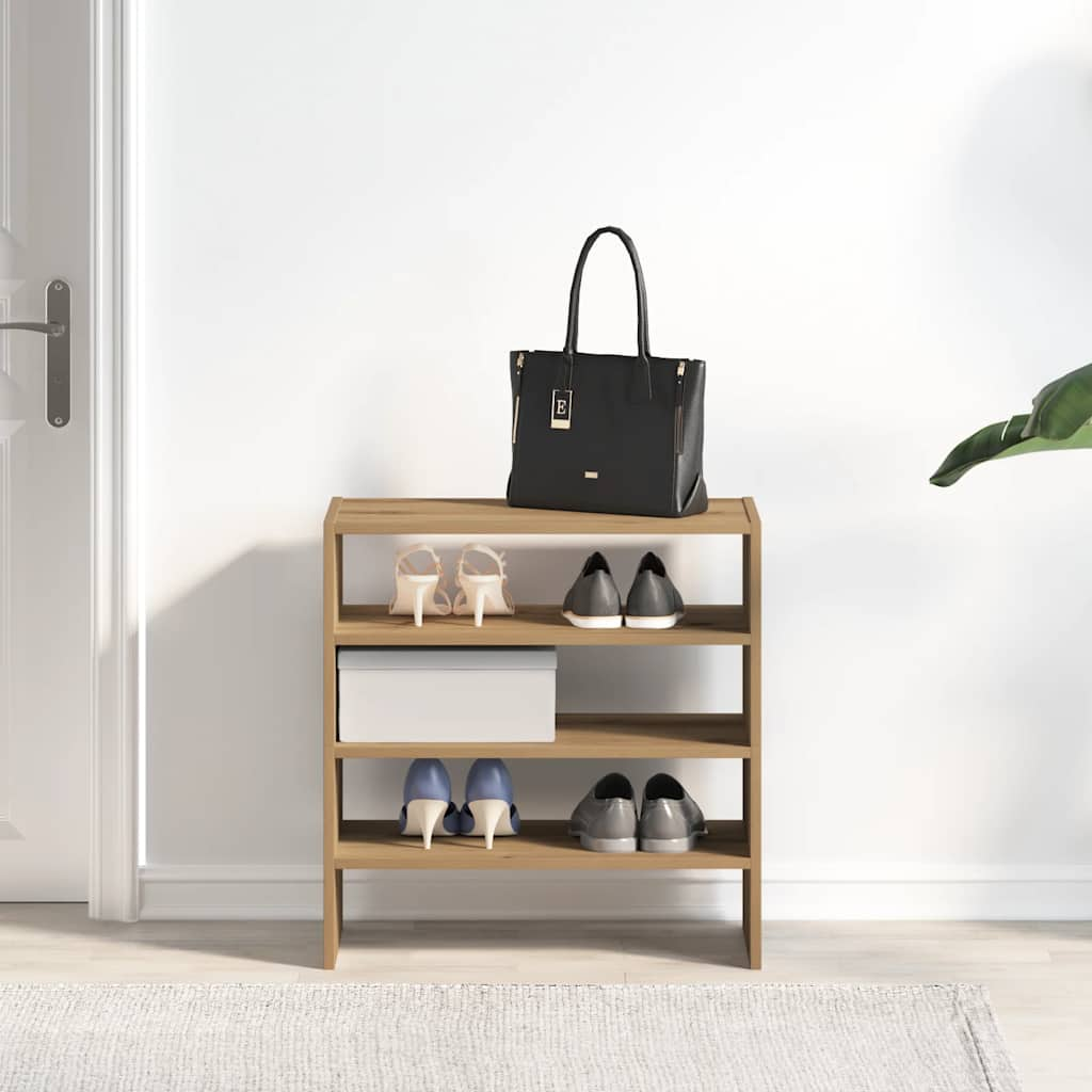 Vidaxl shoe racks 2 st stackable 60x30x30.5 cm Artisanal oak