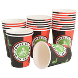 VidaXL tasses à café en papier 1000 pcs 12oz 300 ml rouge et noir