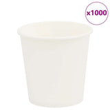 VidaXL tasses à café en papier 1000 pcs 4oz 100 ml blanc