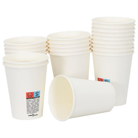VidaXL tasses à café en papier 1000 pcs 12oz 300 ml blanc