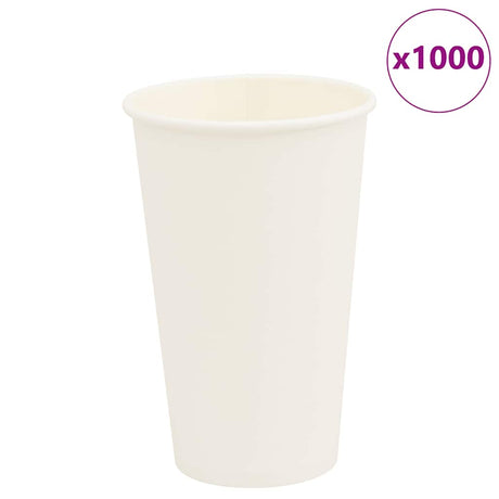 VidaXL tasses à café en papier 1000 pcs 16oz 400 ml blanc