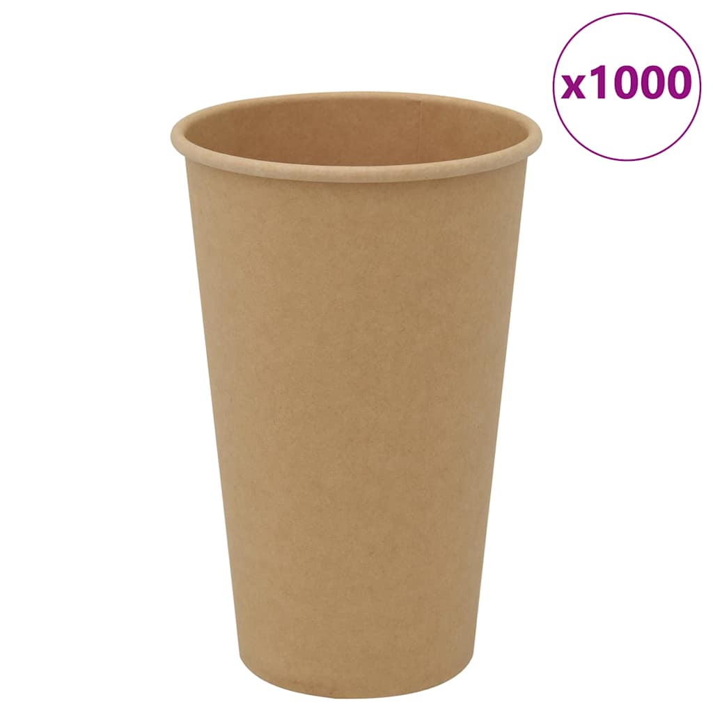 VidaXL tasses à café en papier 1000 pcs 16oz 400 ml marron