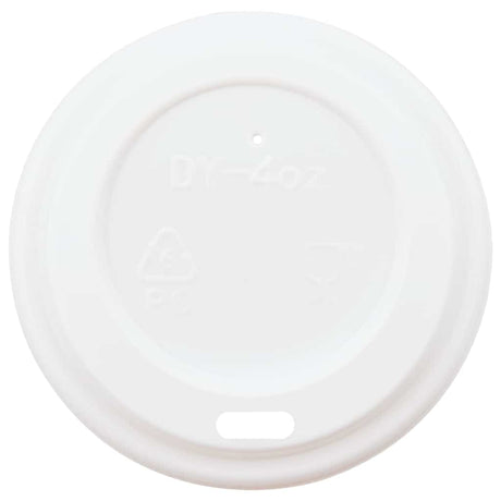 Vidaxxl couvercles pour tasses à café en papier ø60 mm 4oz 1000 pcs plastique blanc