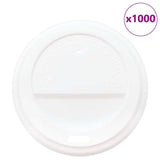 Vidaxxl couvercles pour tasses à café en papier ø80 mm 8oz 1000 pcs plastique blanc