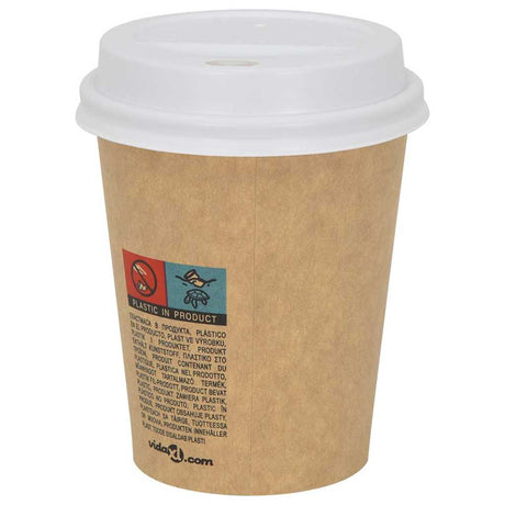 Vidaxxl couvercles pour tasses à café en papier ø80 mm 8oz 1000 pcs plastique blanc