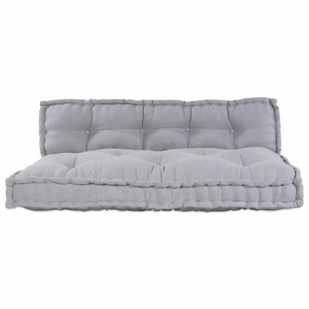 Vidaxl modulair bank 2 pcs grijs 120 x 80 x 38 cm stof