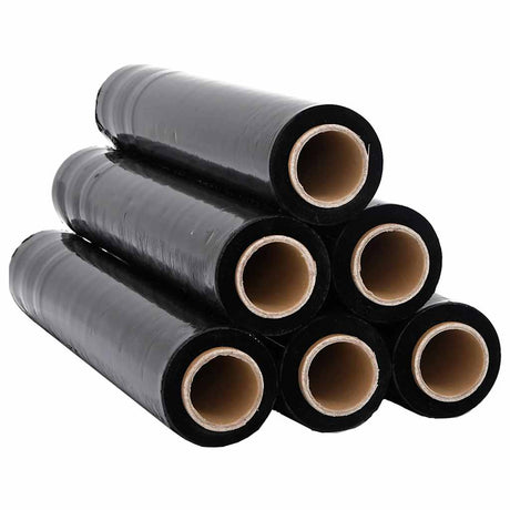Vidaxl stretchfilm 6 st 23 μm 50 cm x 150 m zwart