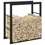 Vidaxl haardhoutrek 55x30x61 cm staal zwart