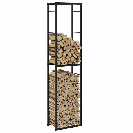 Vidaxx support à bois de chauffage 50x30x209 cm acier noir
