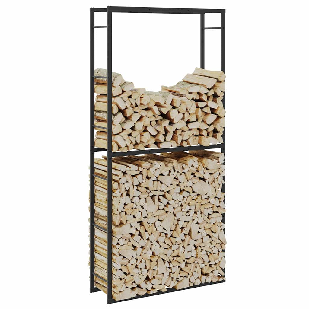 Vidaxx support à bois de chauffage 100x30x209 cm acier noir