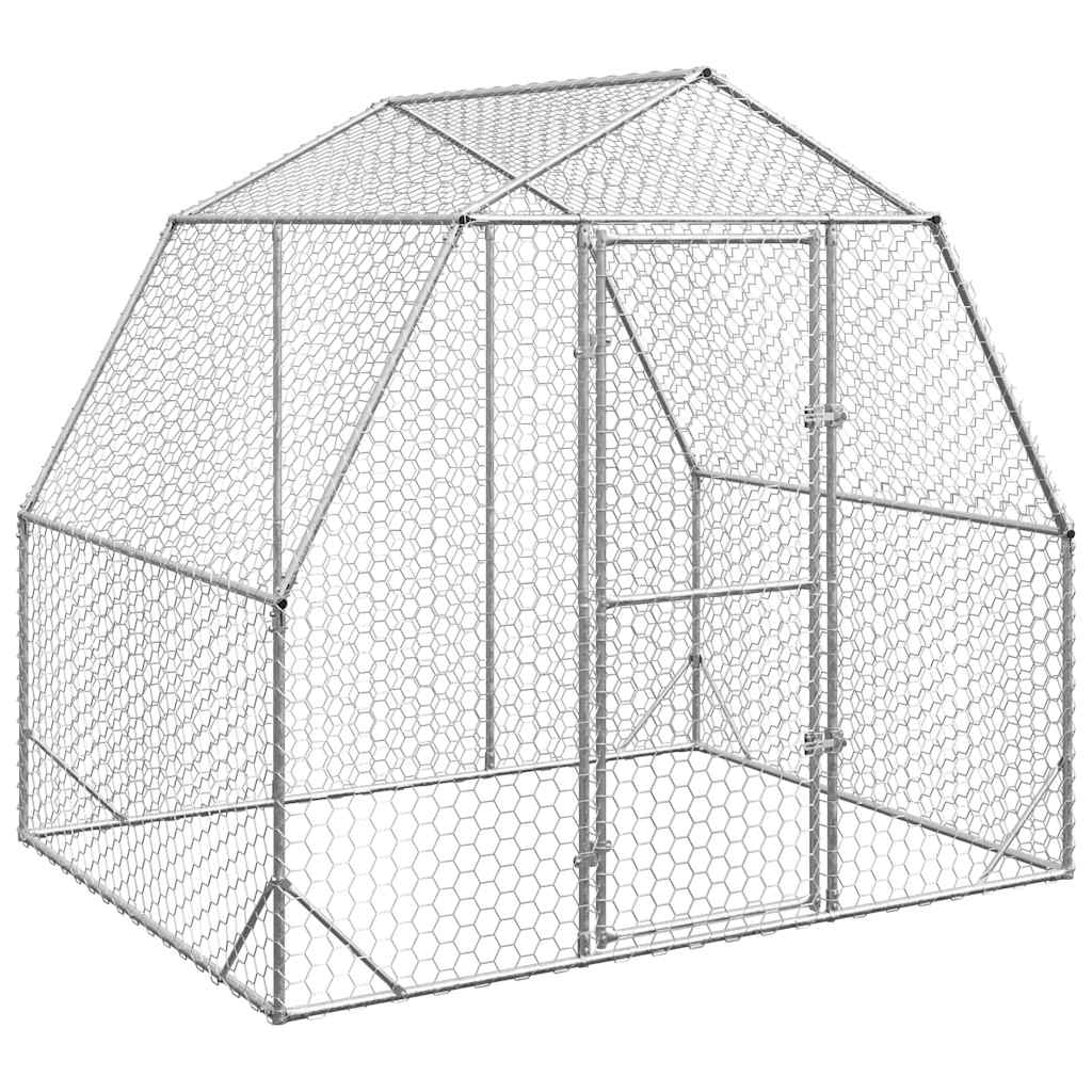 Poulailler Vidaxx 2,5x2x2,25 m en acier galvanisé