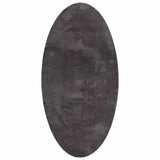Vidaxl vloerkleden ovaal huarte antraciet 100 x 200 cm 100% polyester