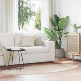 Vidaxl vloerkleden ovaal huarte beige 120 x 170 cm 100% polyester